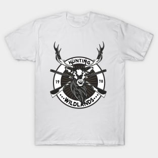 Wildlands hunting design with deer and shotguns since 1978 T-Shirt